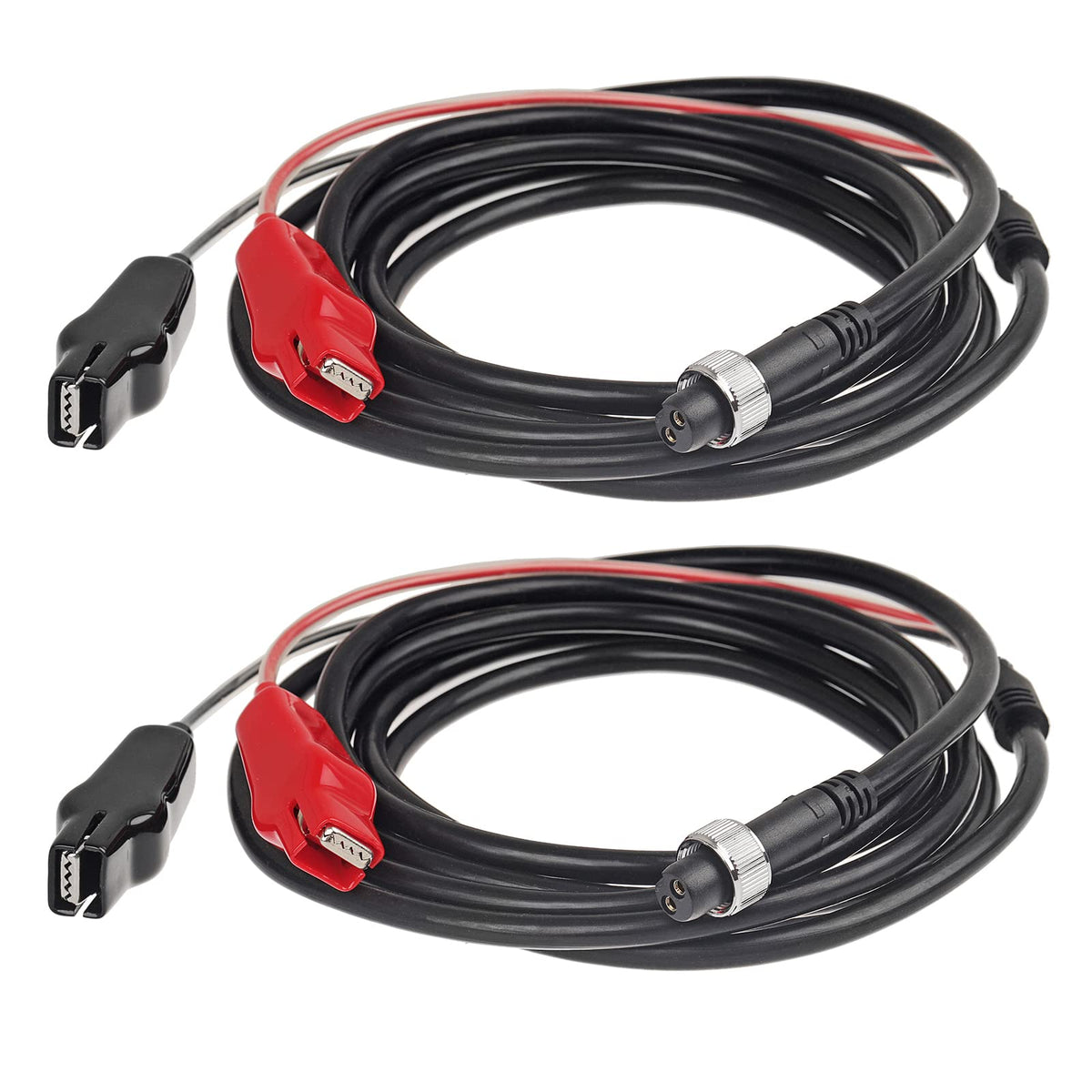 Two 10-foot electric fishing reel power cables displayed side by side