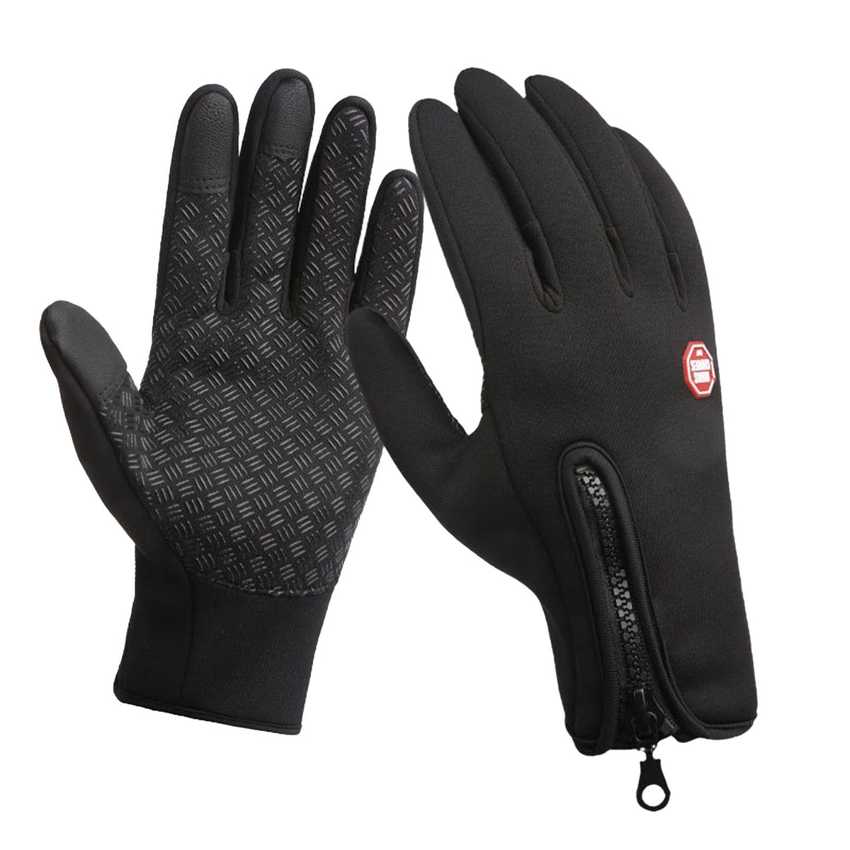 Electric heated gloves with windproof and waterproof shell keep hands warm outdoors.