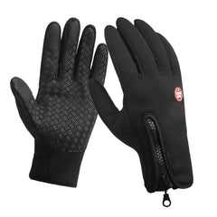 Electric heated gloves with windproof and waterproof shell keep hands warm outdoors.