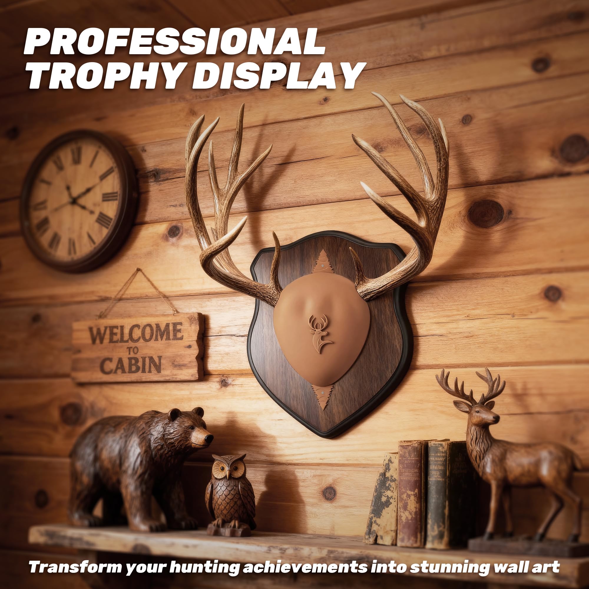 ElectricWise mounted trophy display on wall demonstrates professional hunting decor