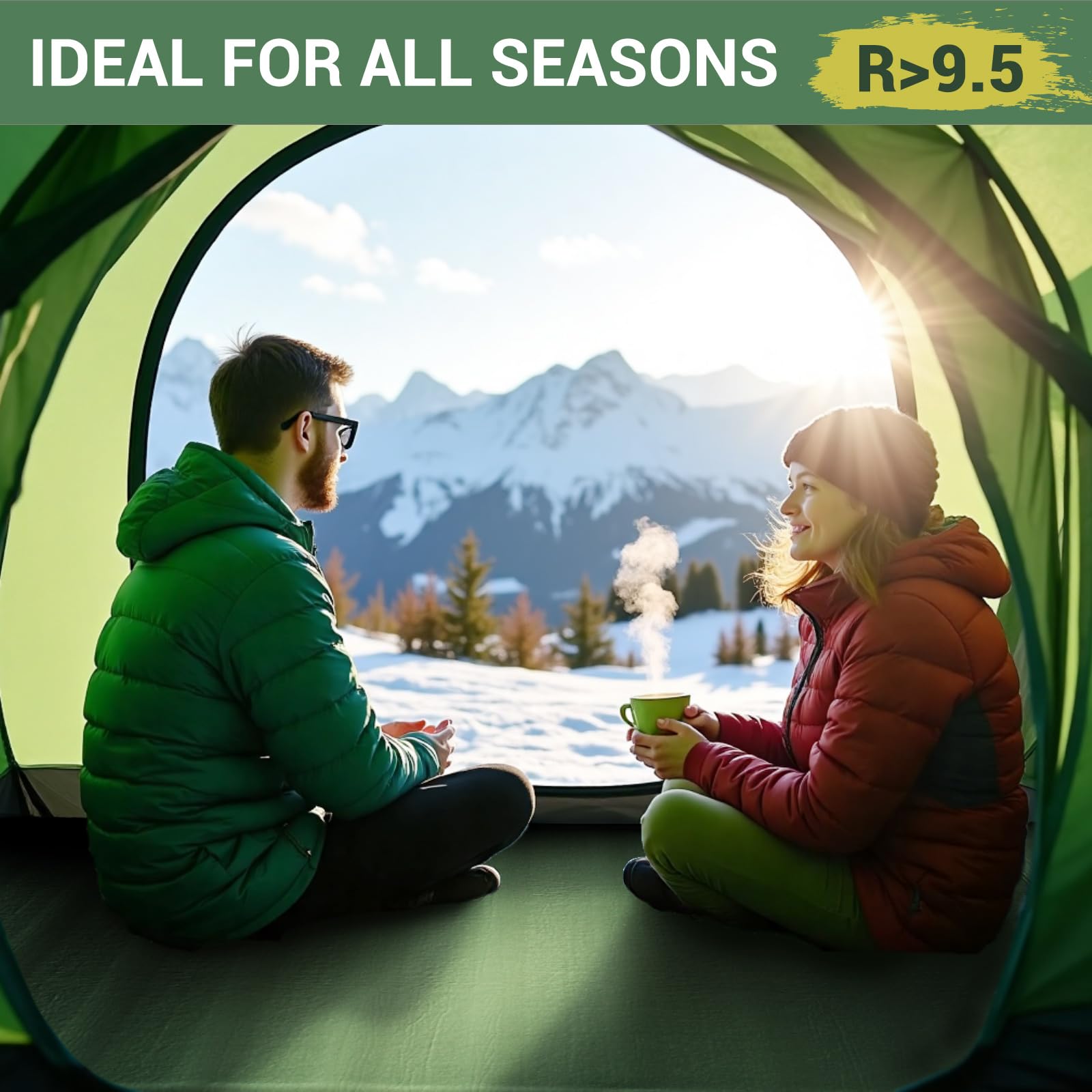 Elegear all-season camping mattress supports year-round comfort during camping and travel.