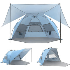 Elegear beach tent with 360-degree removable canopy offering versatile shading and ventilation