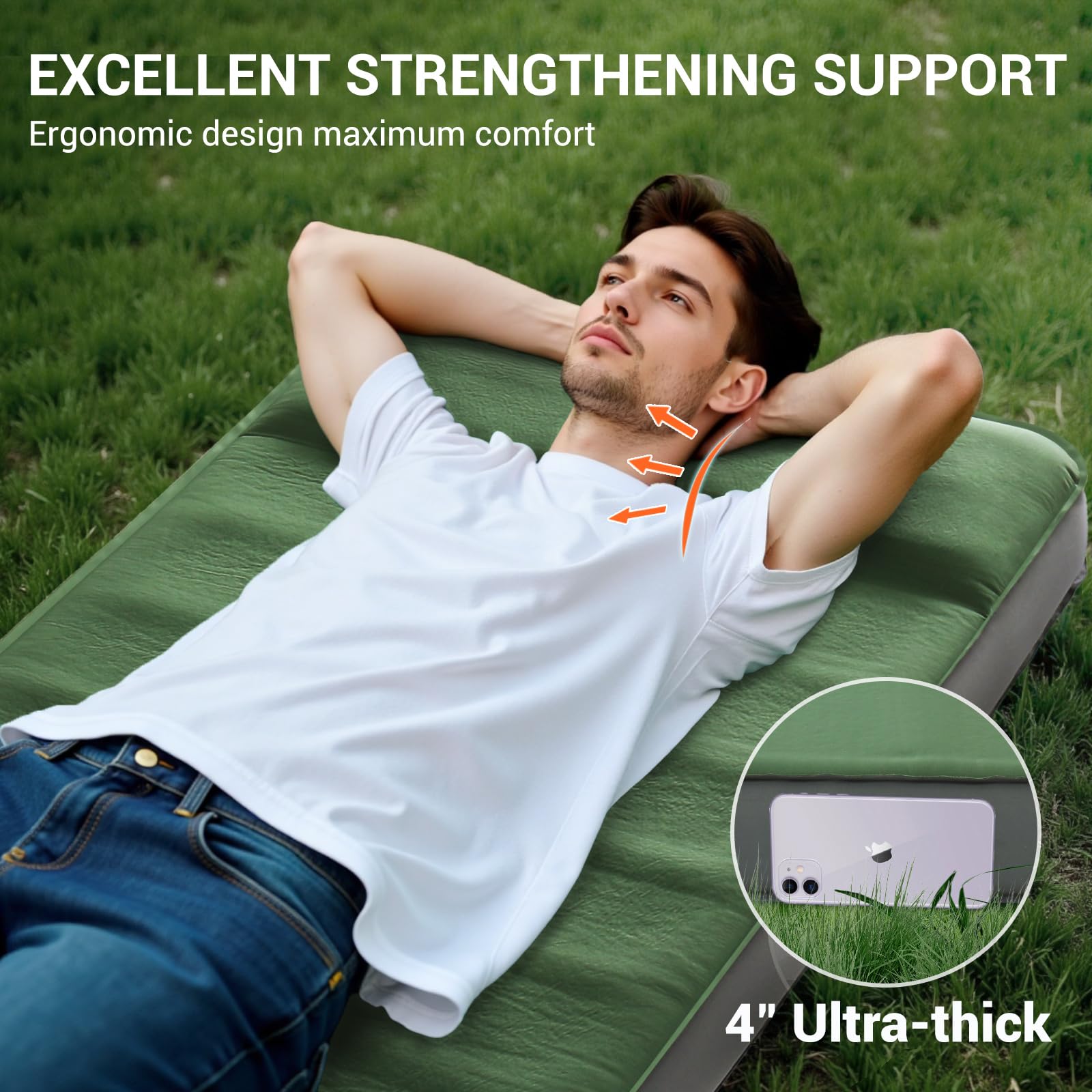 Elegear campsite pad laid out on ground for comfortable sleep