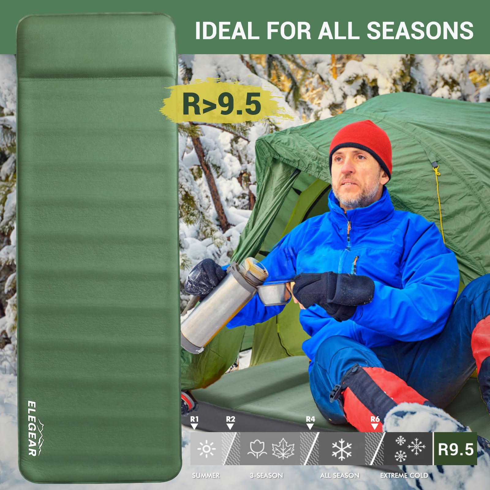 Elegear car-travel sleeping pad setup for road trips