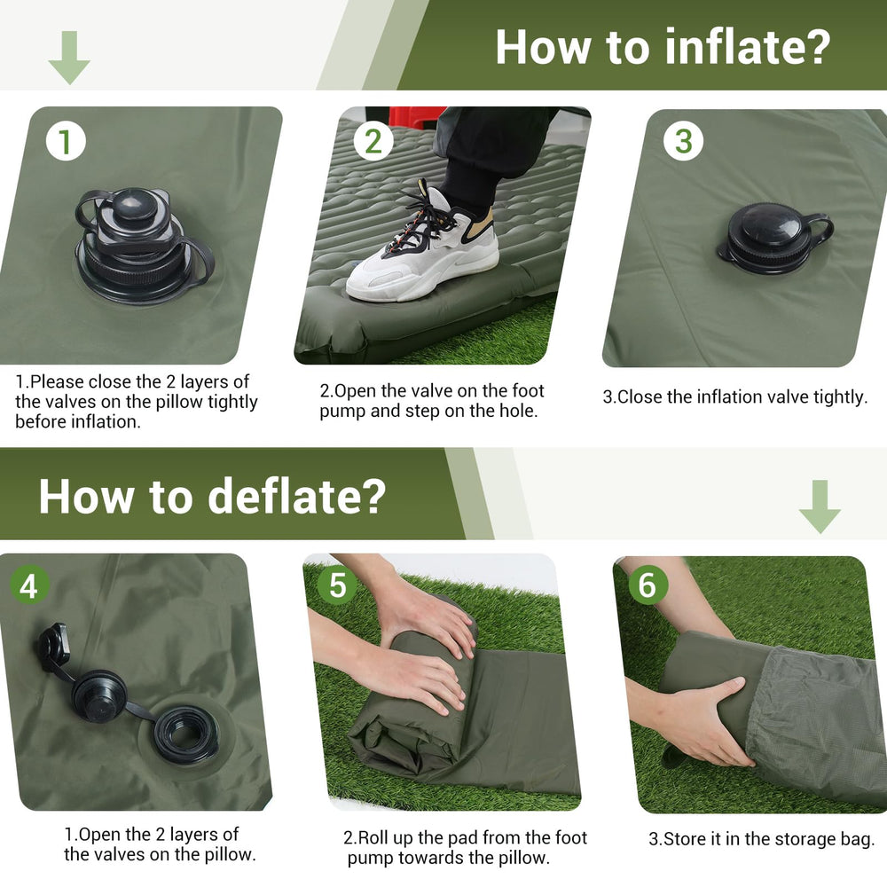 Elegear double sleeping pad top cover tex texture for rugged nights