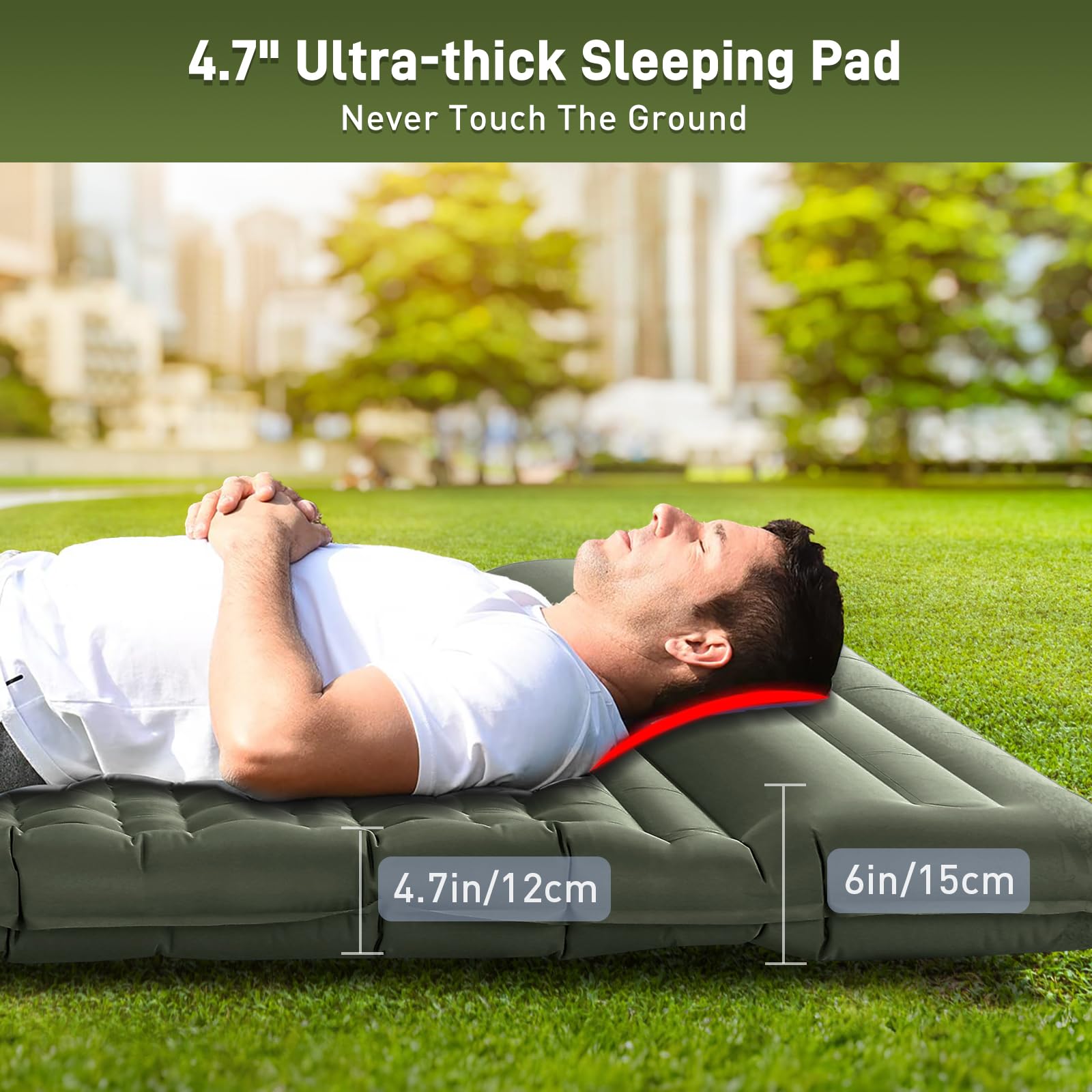 Elegear double sleeping pad two-person setup in tent for shared comfort