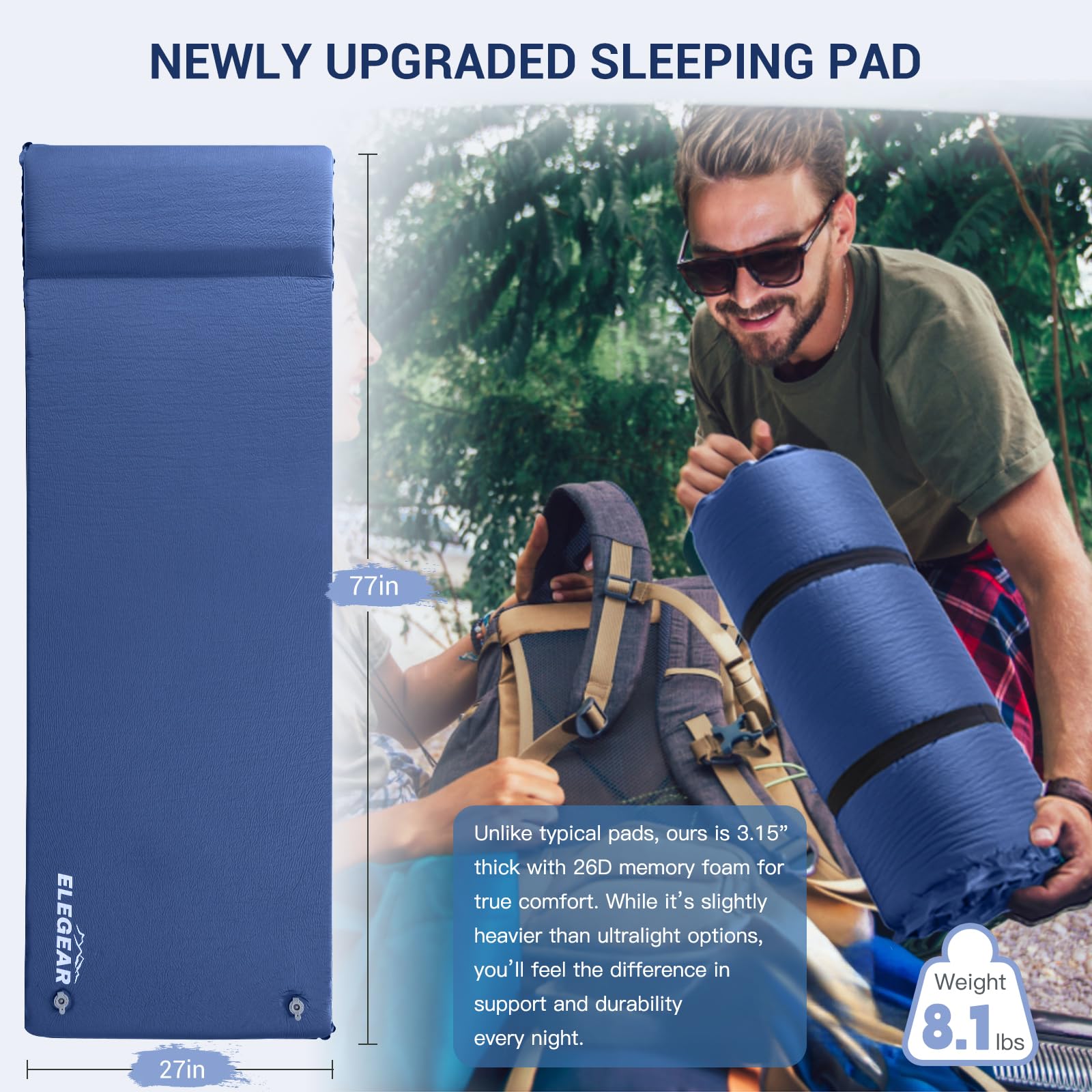 Elegear dual-valve design supports easy inflation and compact storage