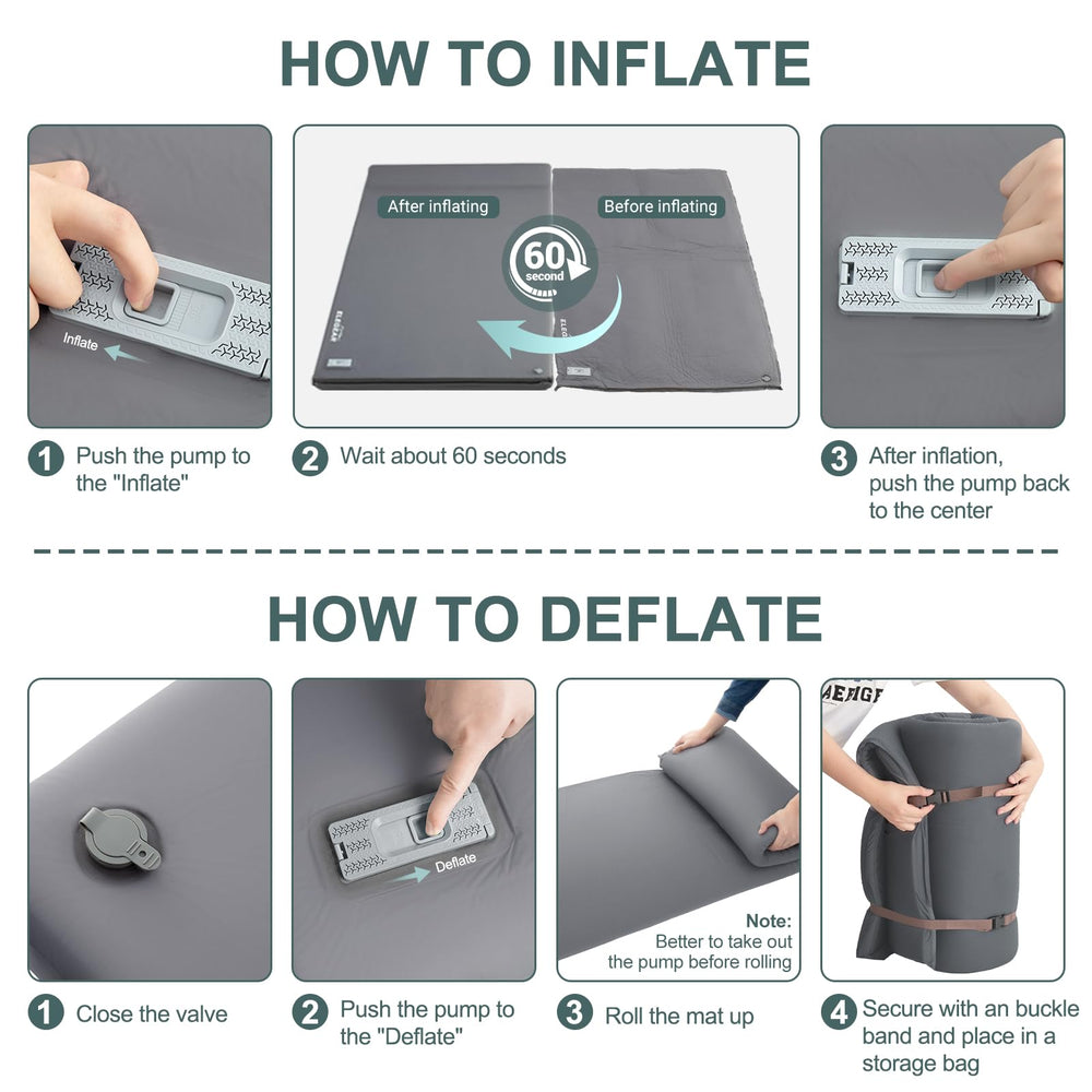 Elegear foam-based sleeping pad stays stable on uneven ground during sleep.