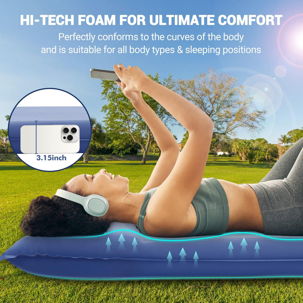 Elegear R-value 9.5 insulated pad image highlights warmth and year-round use possibilities.