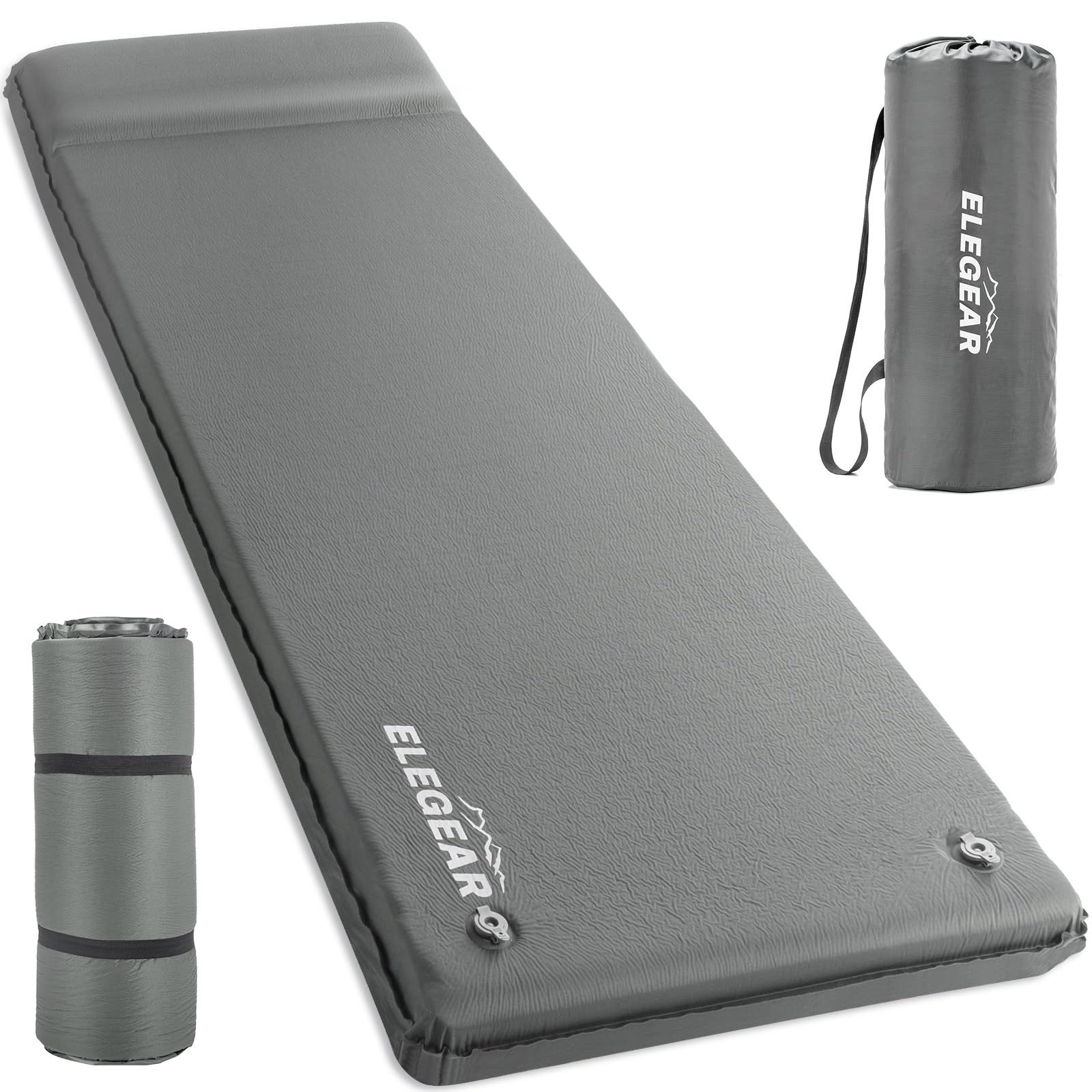 Elegear self-inflating sleeping pad top view for plush camp comfort.