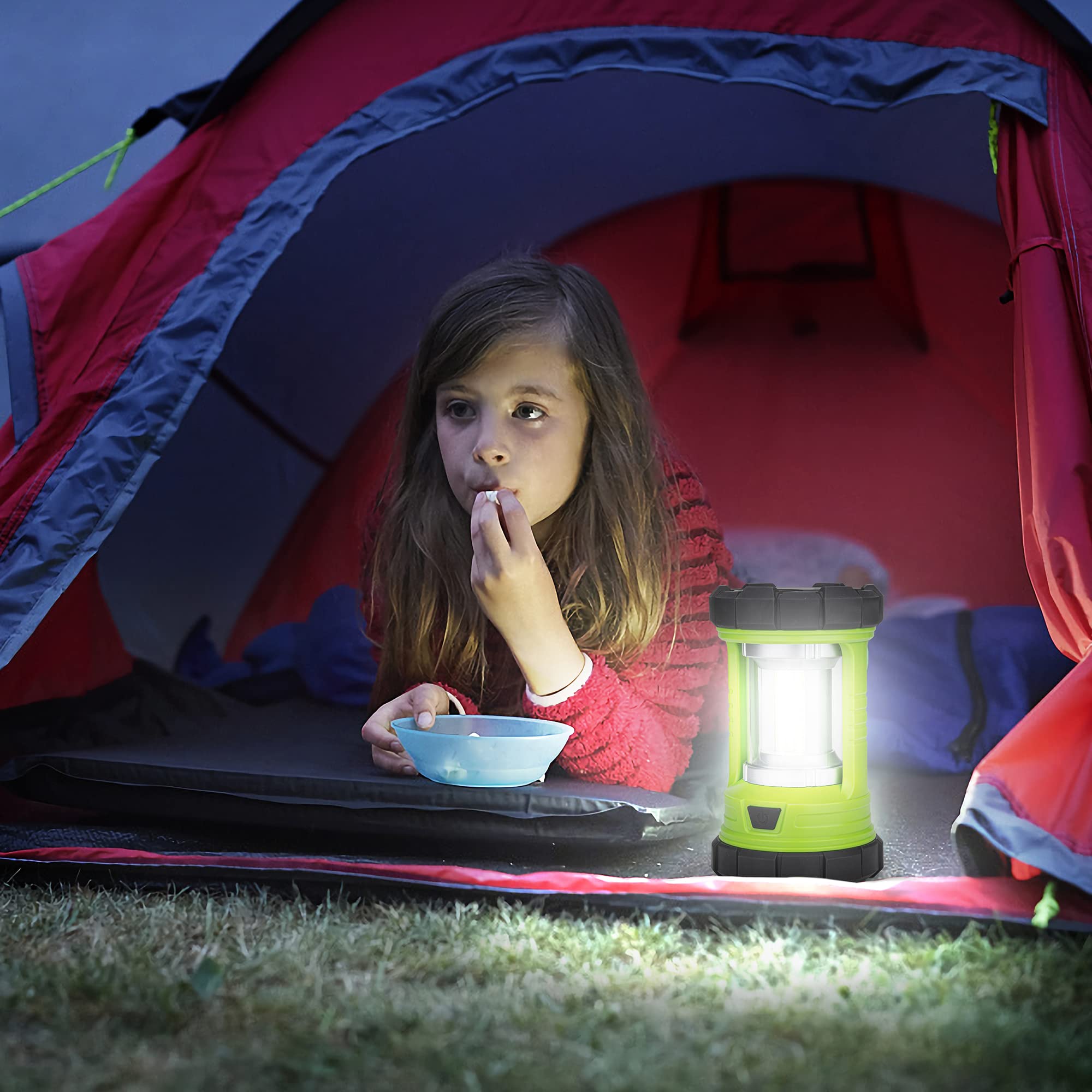 Elesall camping-lantern waterproof and impact resistant for rugged outdoor use.