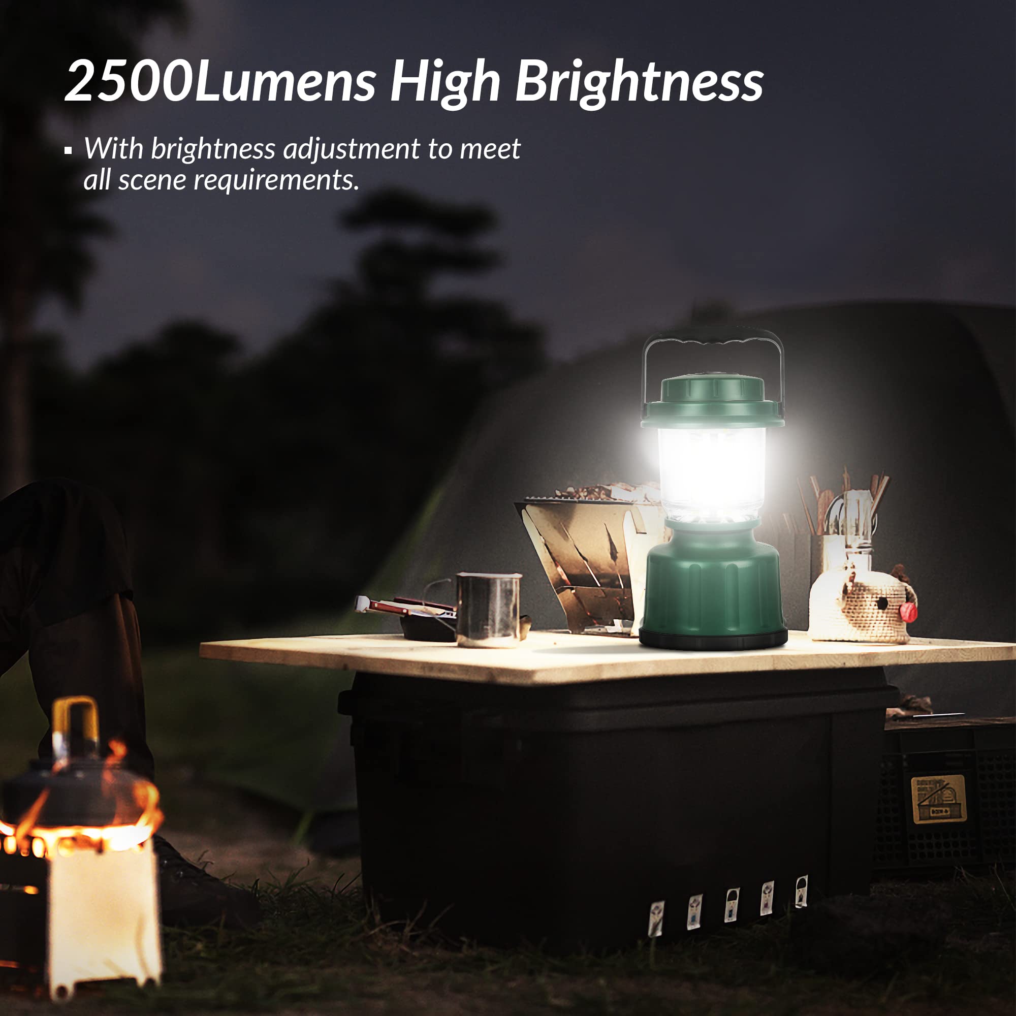 Elesall LED Camping Lantern with integrated handle for easy hanging.