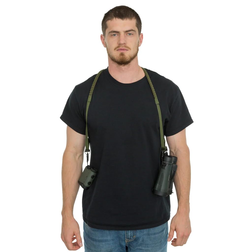 Elevation Hunt harness rangefinder-attachment shows secure rangefinder access.