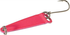 Elgin God's Tooth fluorescent pink lure spoon enhances strike opportunities when trolling or casting.