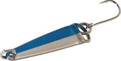 Elgin Gods Tooth spoon in blue nickel finish for varied action during trolling