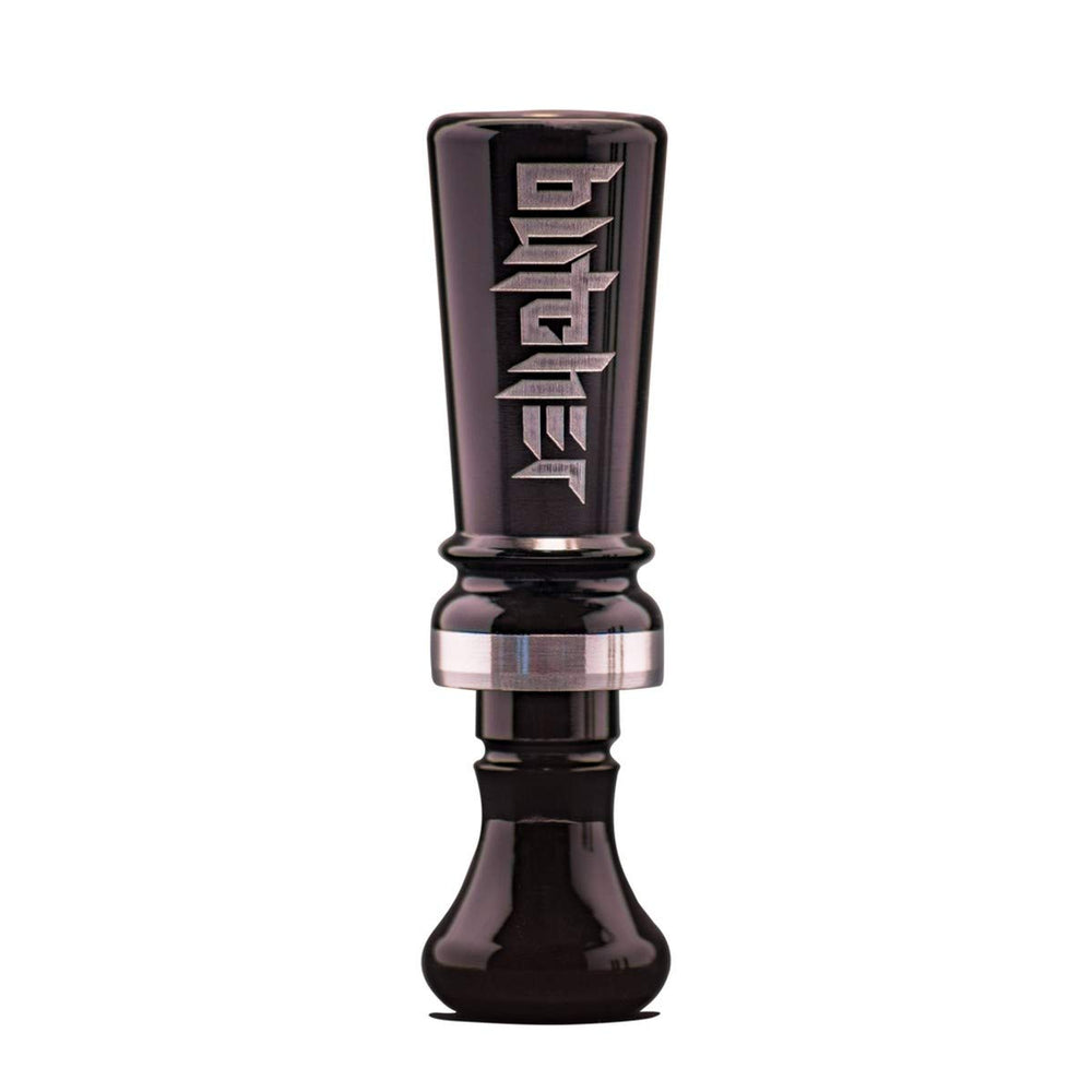 Elite Acrylic Butcher Duck Call closeup highlighting durable field-ready construction and precision for waterfowl hunts