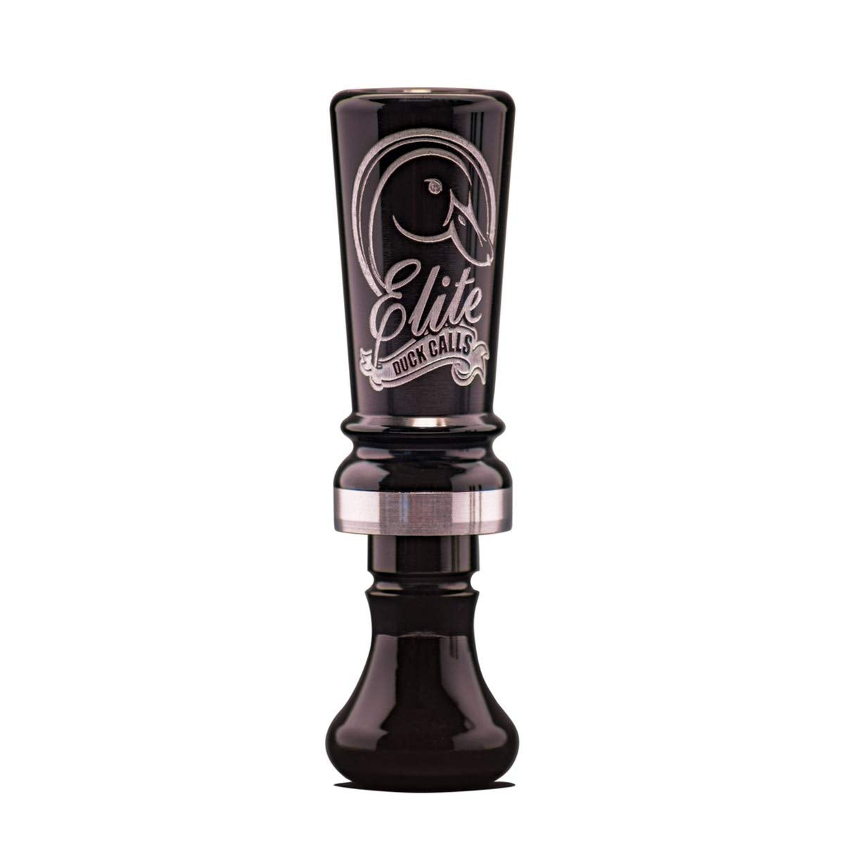 Elite Acrylic Butcher Duck Call in marsh setting illustrating versatile, multi-species use across Mallard, Teal, and Pintail