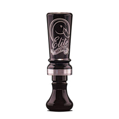 Elite Acrylic Butcher Duck Call in marsh setting illustrating versatile, multi-species use across Mallard, Teal, and Pintail