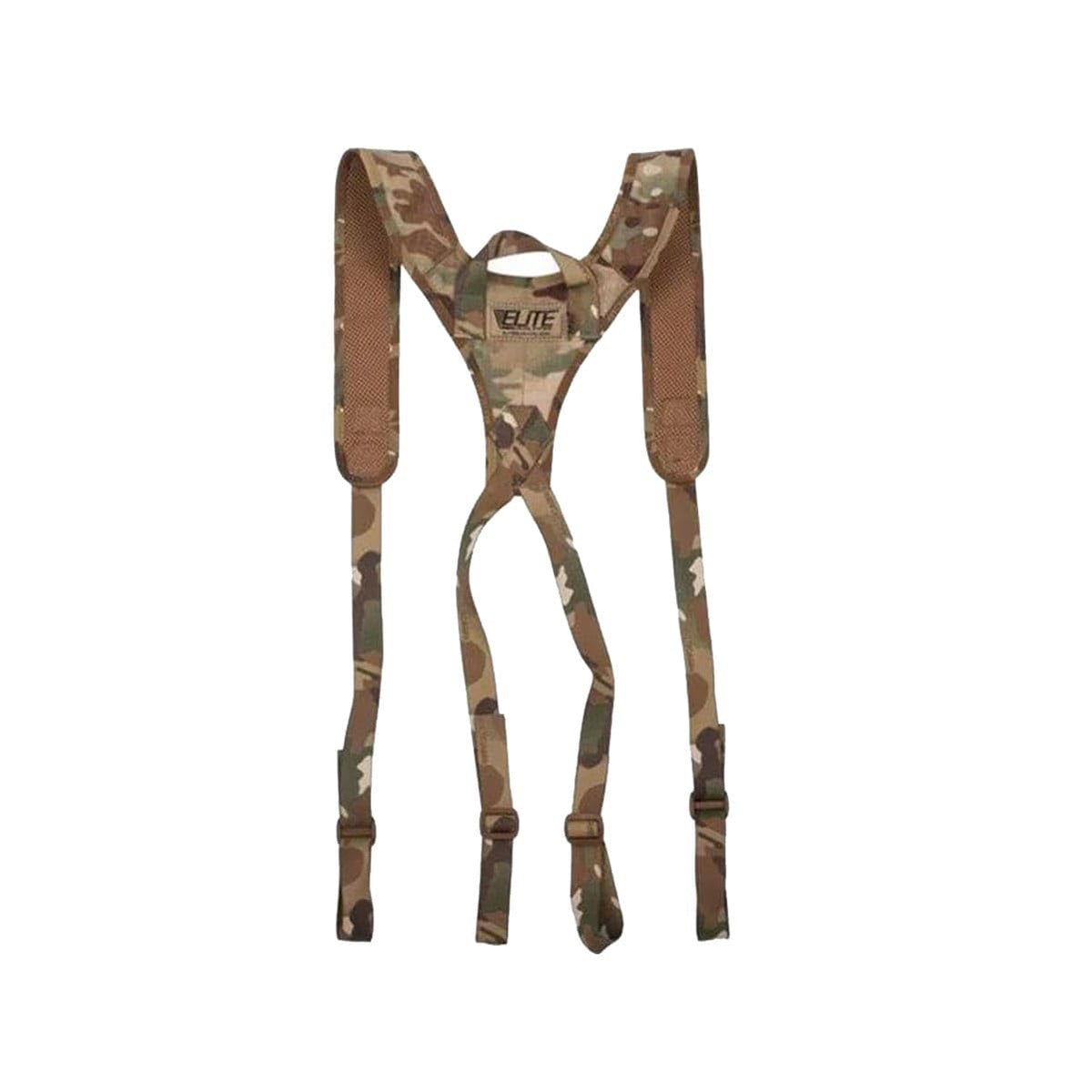 Elite Survival Systems lightweight battle belt harness in Multicam for modular pouches and balanced weight distribution.