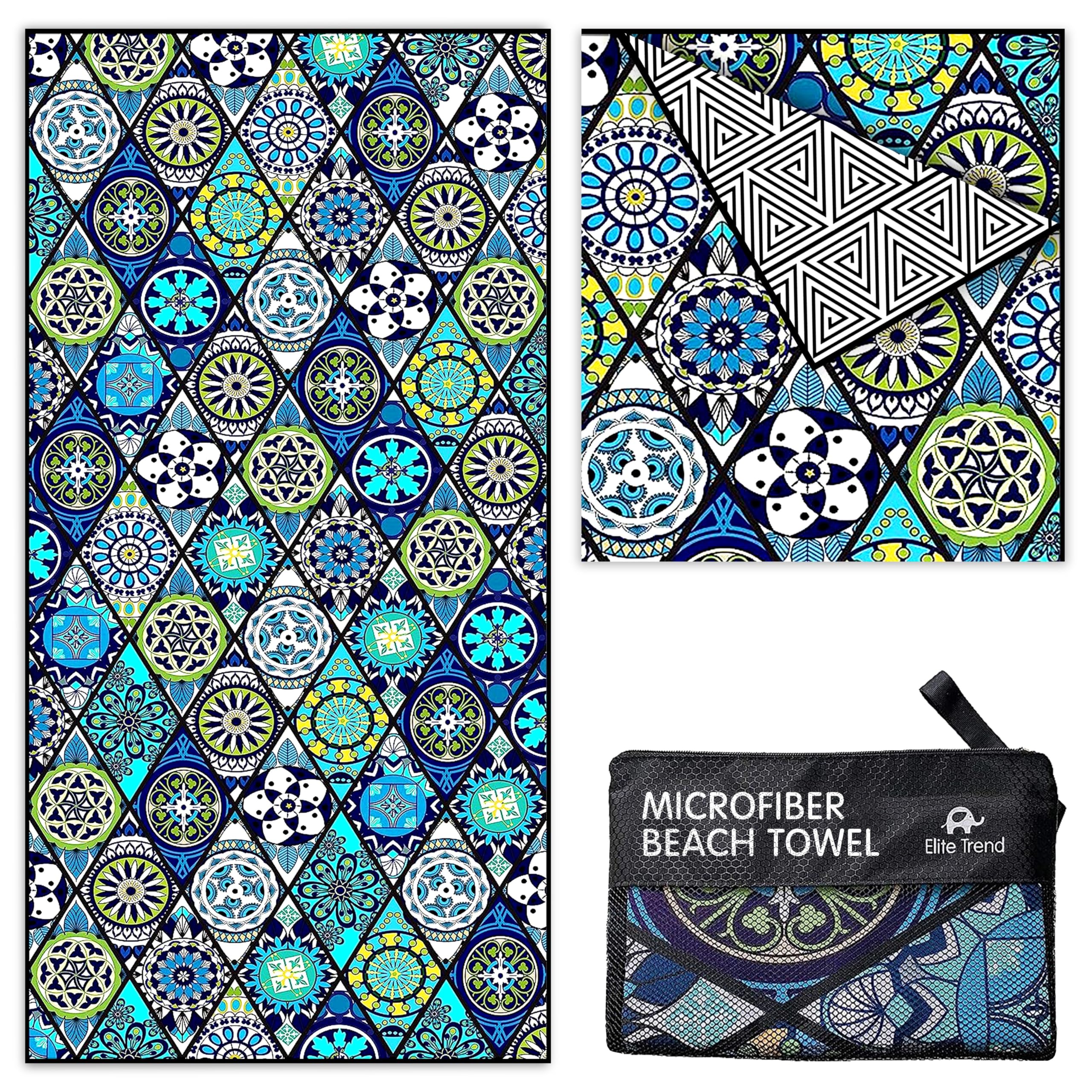 Elite Trend Quick Dry Towel extra large 78x35 inches for seaside lounging and fast drying