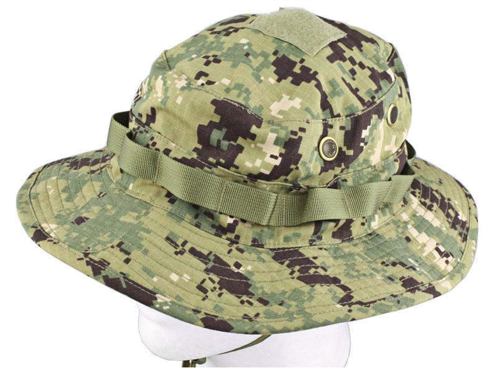 Elite Tribe Tactical Boonie Hat AOR2 front view for sun protection during outdoor activities.