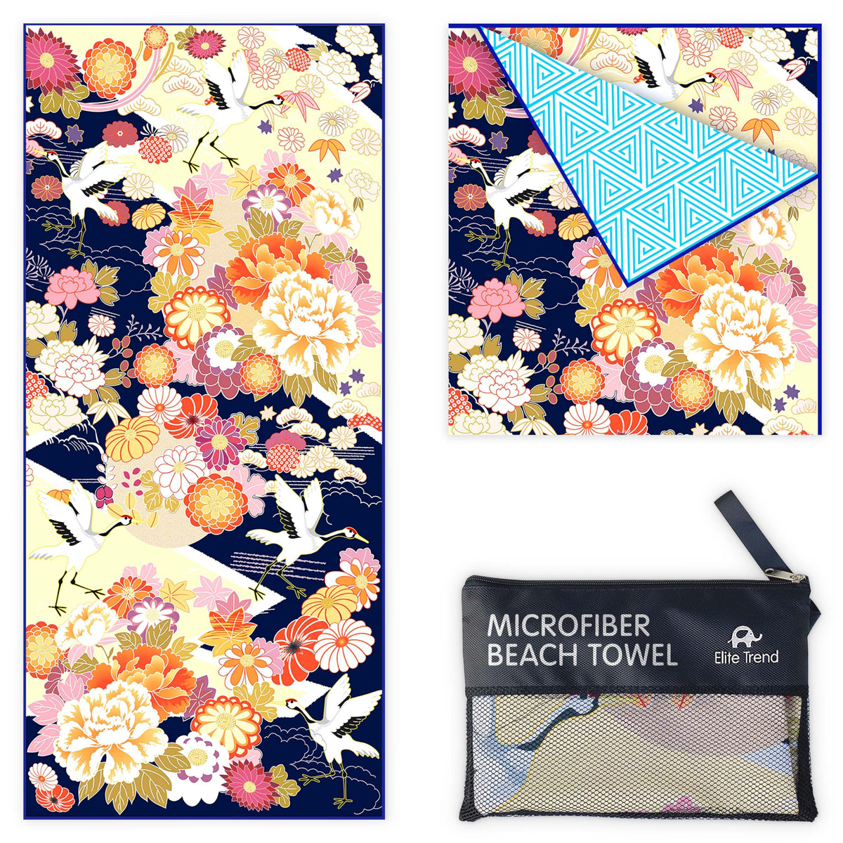 Elite Trend Quick Dry Towel front design for stylish beach lounging and drying