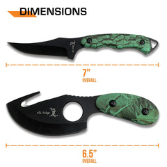 Green camo ABS handles on ER-300CA fixed blades