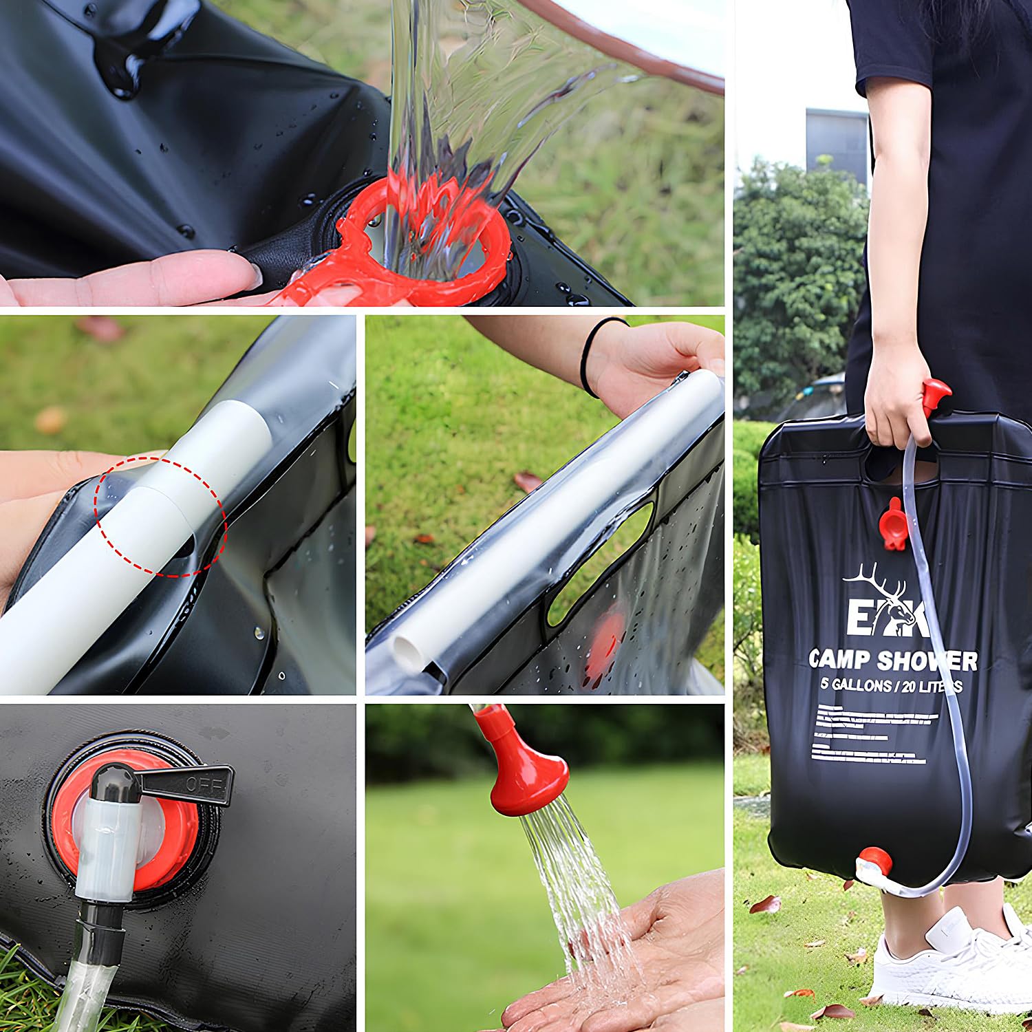 ELK solar shower bag outdoor use keeps you refreshed on camp trips