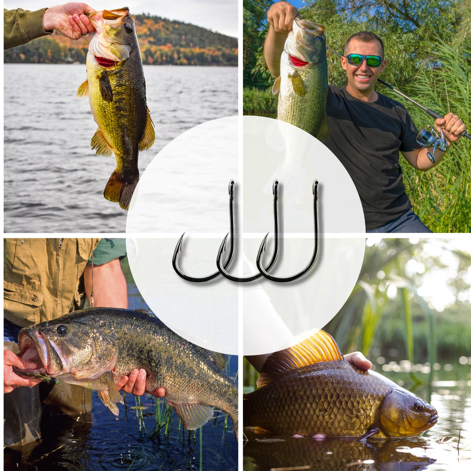 Durable, corrosion-resistant hooks suitable for catfish and trout