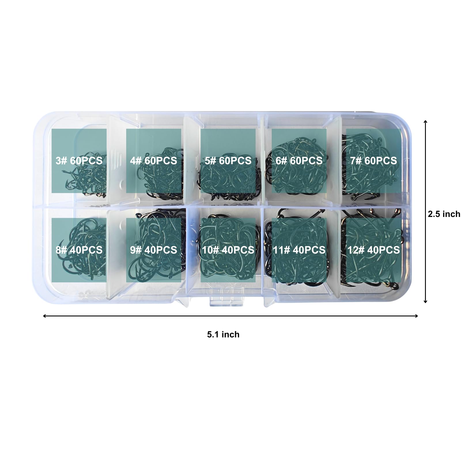 Portable fishing hook set for on-the-water use