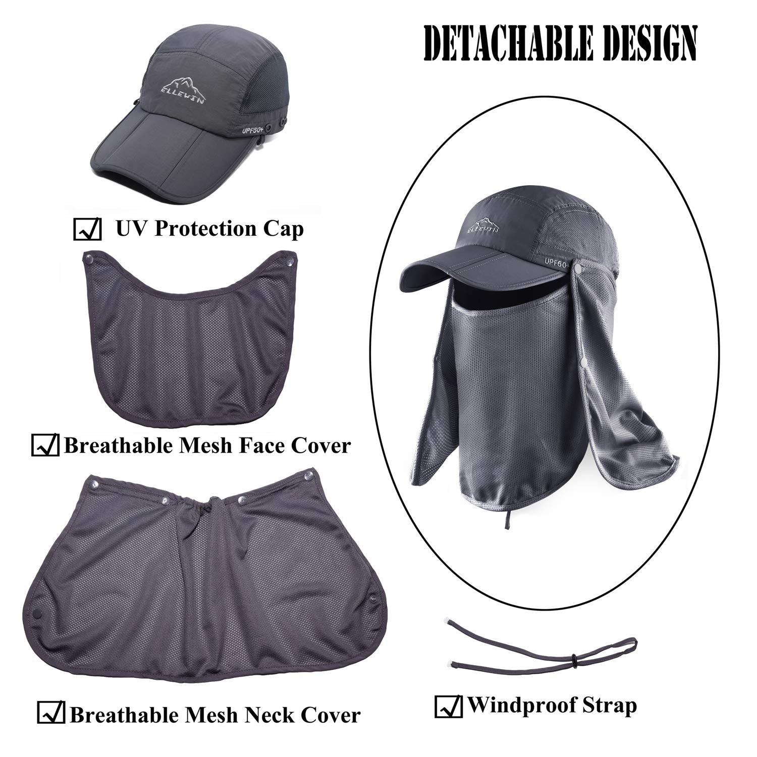 Side breathable mesh panel on flap hat