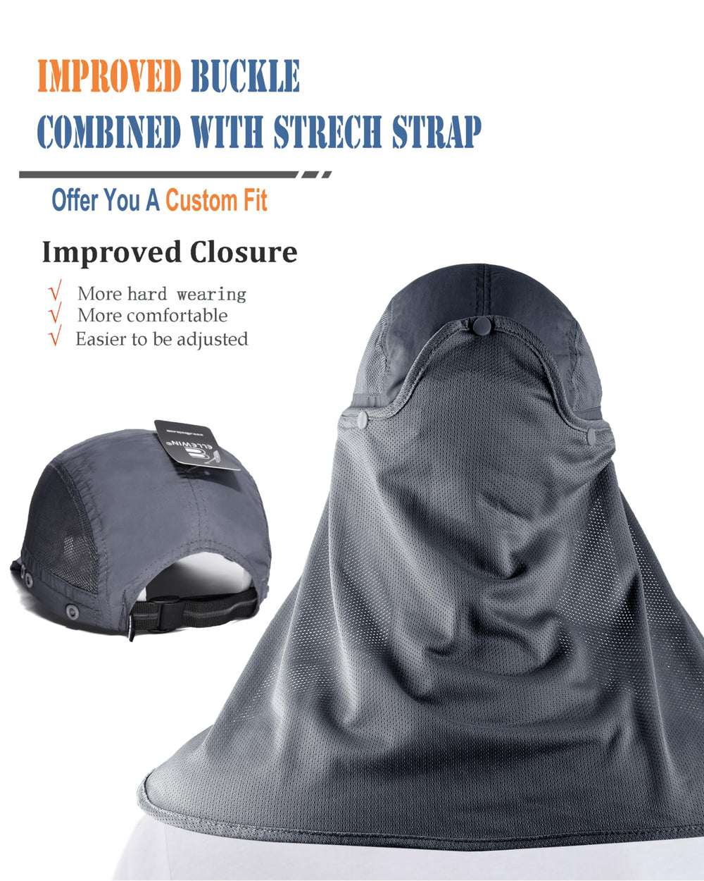 Adjustable back closure and quick-dry fabric