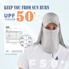 Close-up of UPF 50+ fabric on ELLEWIN hat
