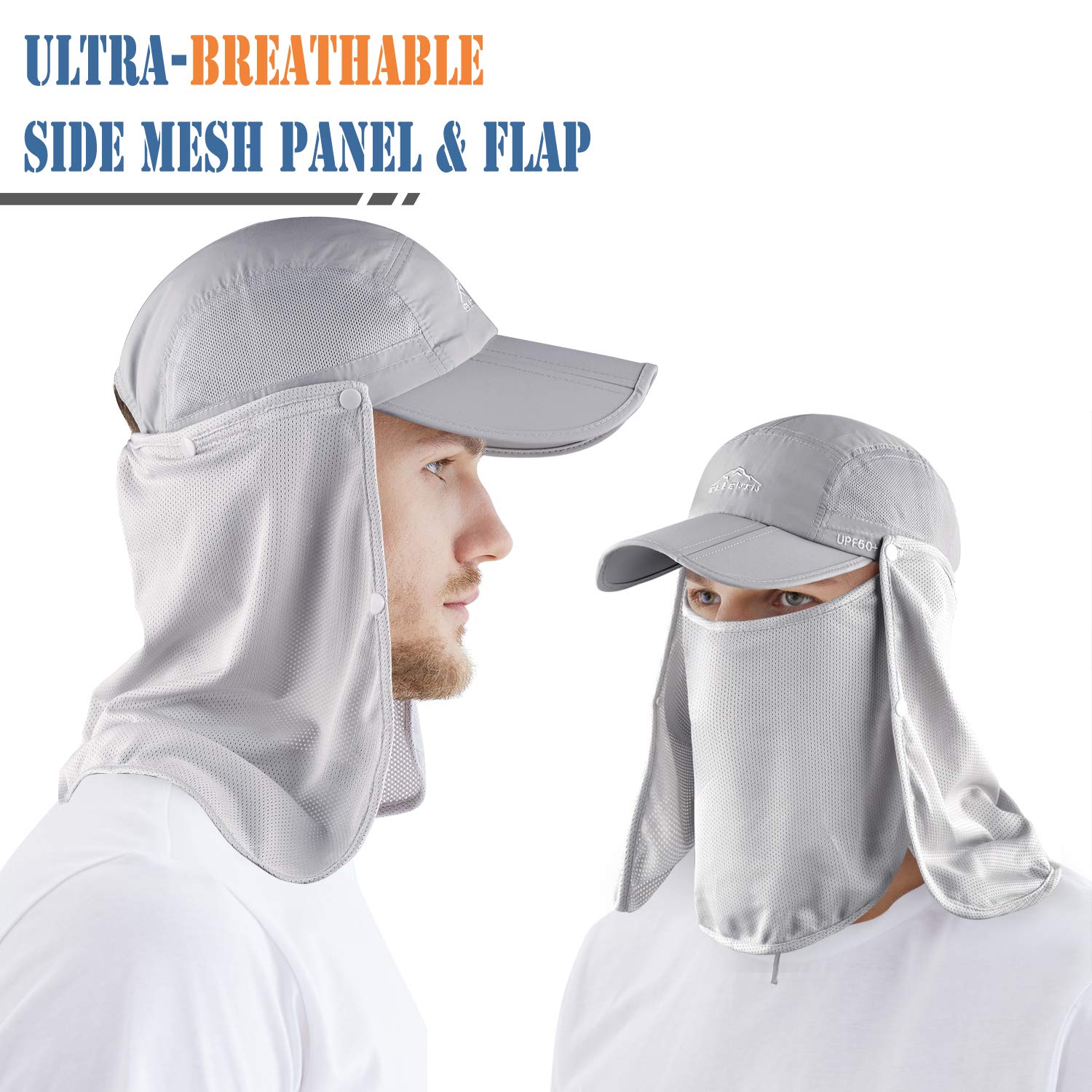 Breathable side mesh panel on ELLEWIN sun hat