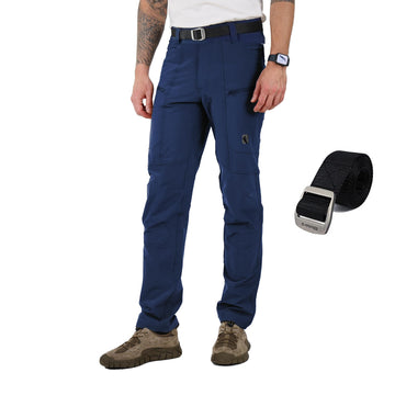 Ellobird men's flex cargo pants front view showcasing lightweight, flexible hiking-ready design
