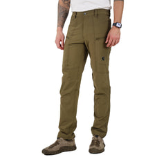 Ellobird Mens Flex Cargo Pants front view with water-repellent fabric ideal for hiking