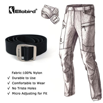 Ellobird Mens Flex Cargo Pants reflective logo for low-light visibility