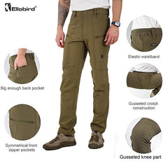 Ellobird Mens Flex Cargo Pants reflective logo boosts visibility in low light