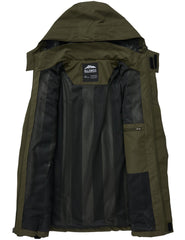ELLSWOS adjustable hem and cuffs demonstrate windproof fit for changing conditions.