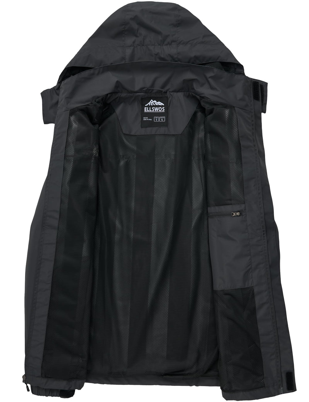 ELLSWOS breathable mesh-lined fabric helps stay dry during activity