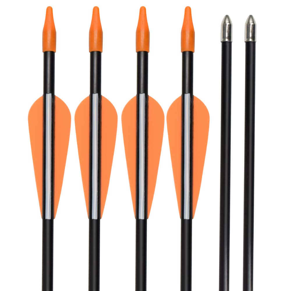 Elong Outdoor arrow with colorful vanes for high visibility after shots.