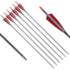 Elong Outdoor 30in carbon arrow shaft close-up for stable flight and precision.