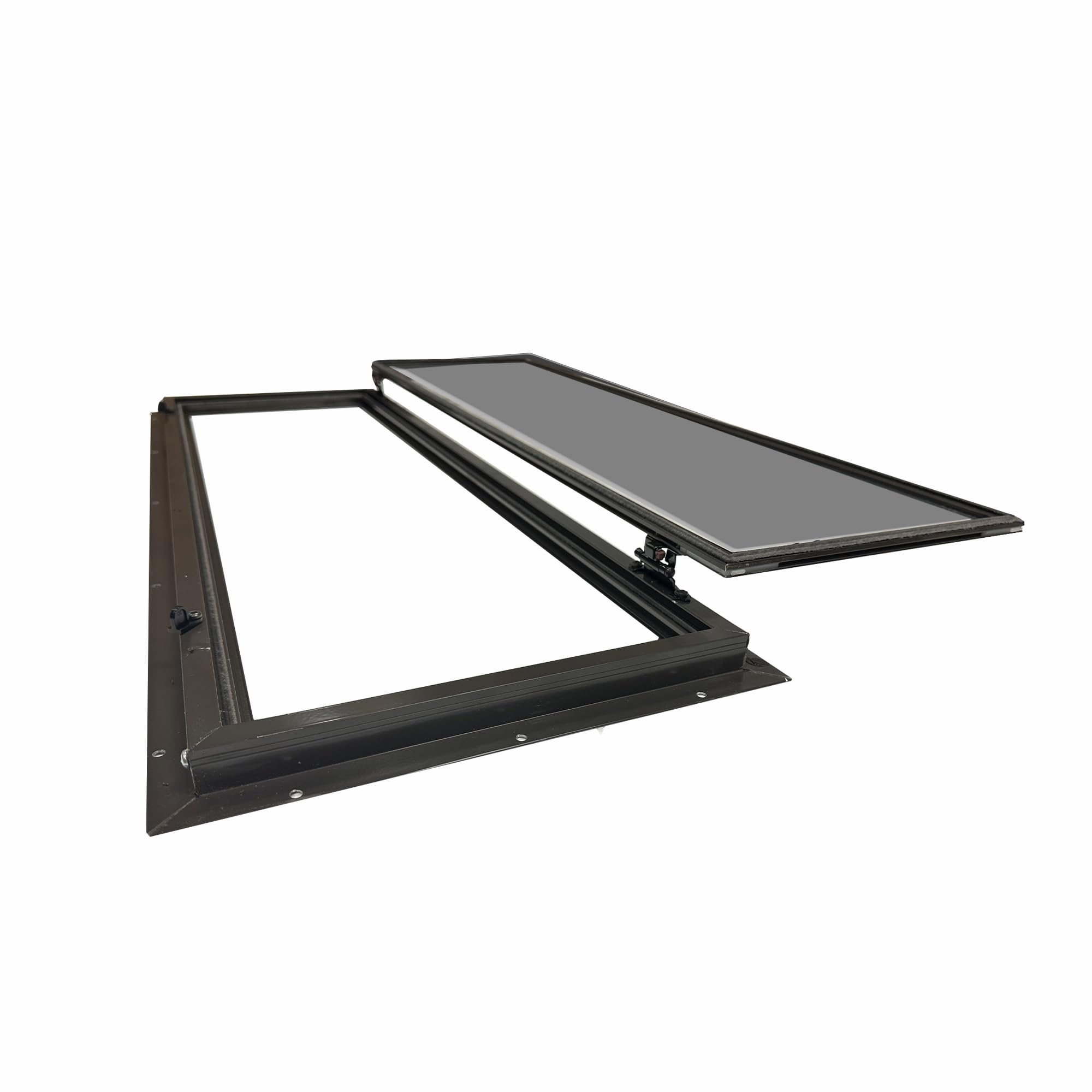 Elusive Wildlife Original Deer Blind Window metal frame protects from wind and rain.