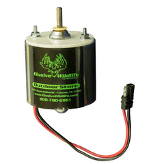Elusive Wildlife feeder motor with 1/4-inch shaft enables versatile feeder customization