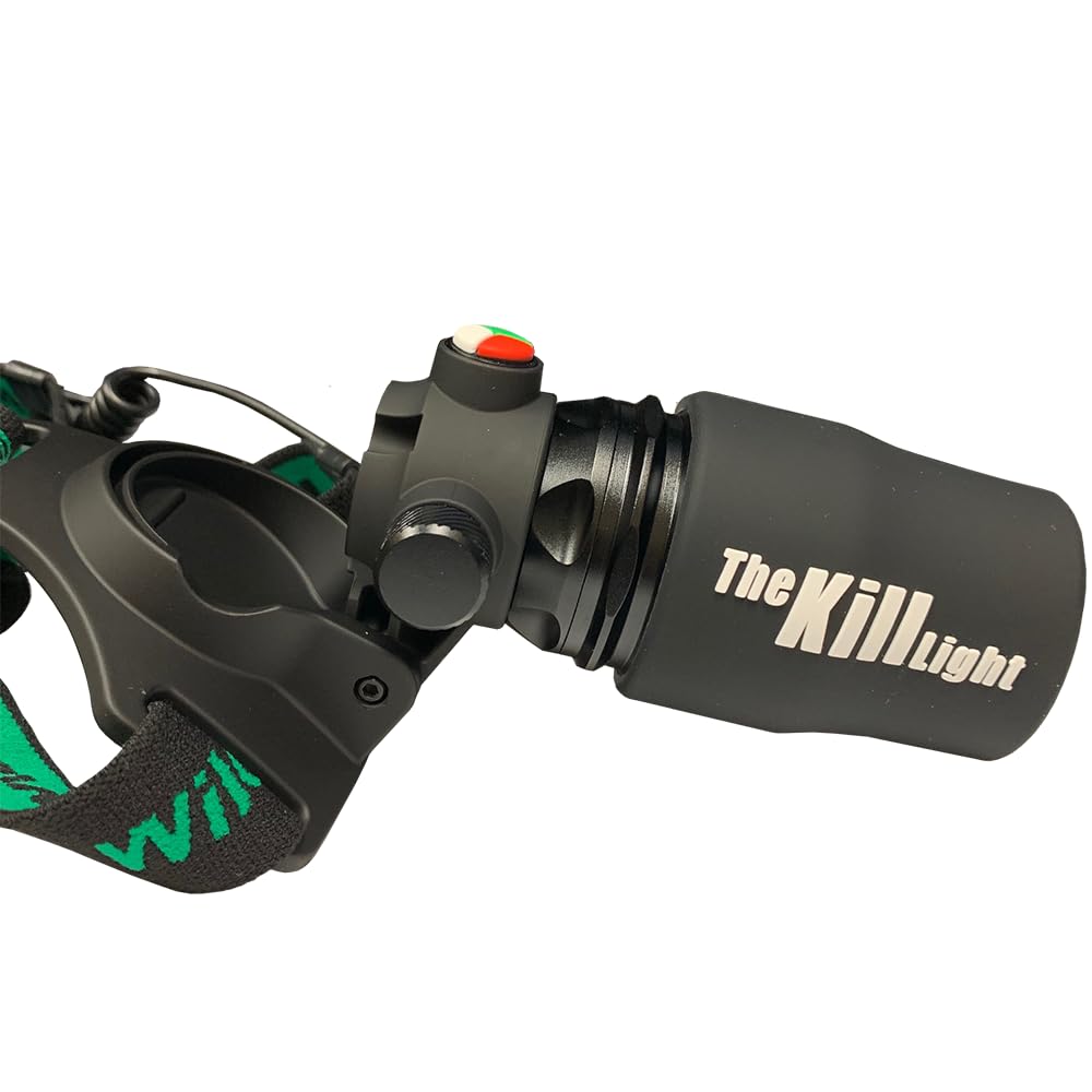 Elusive Wildlife headlamp zoom feature showing flood-to-spot beam
