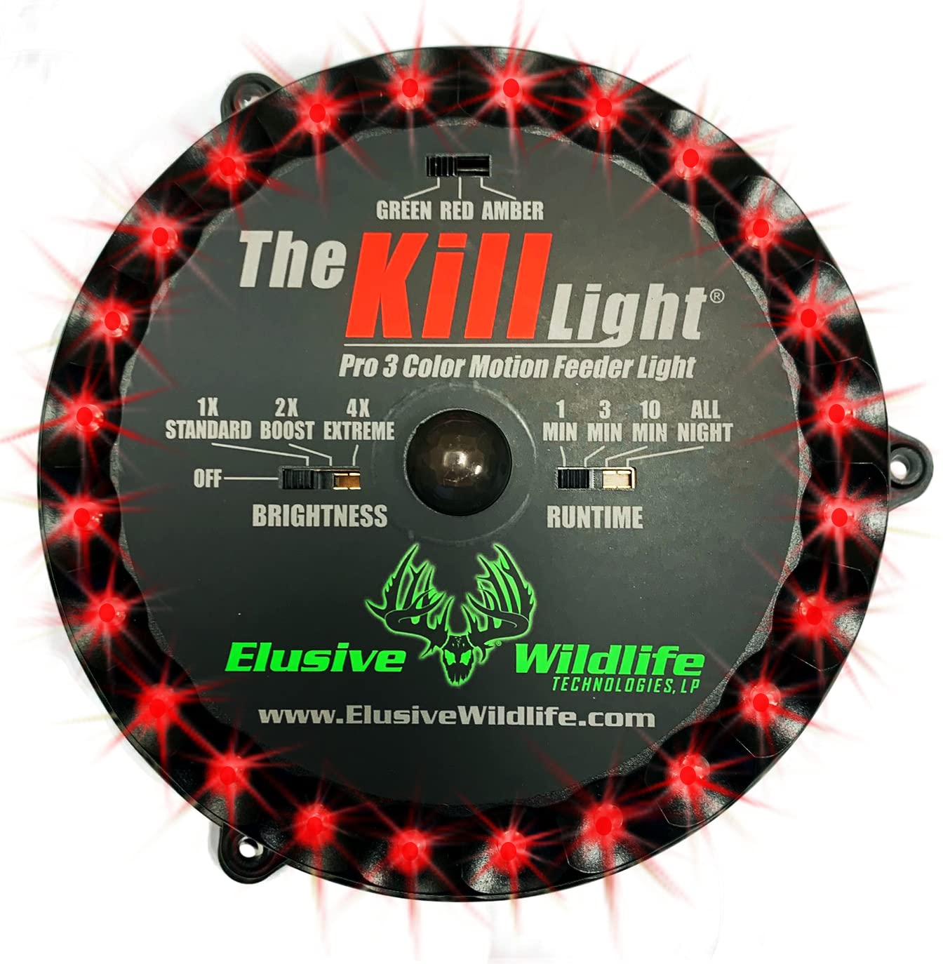 Elusive Wildlife Kill Light magnetic mounting to control box for quick placement.
