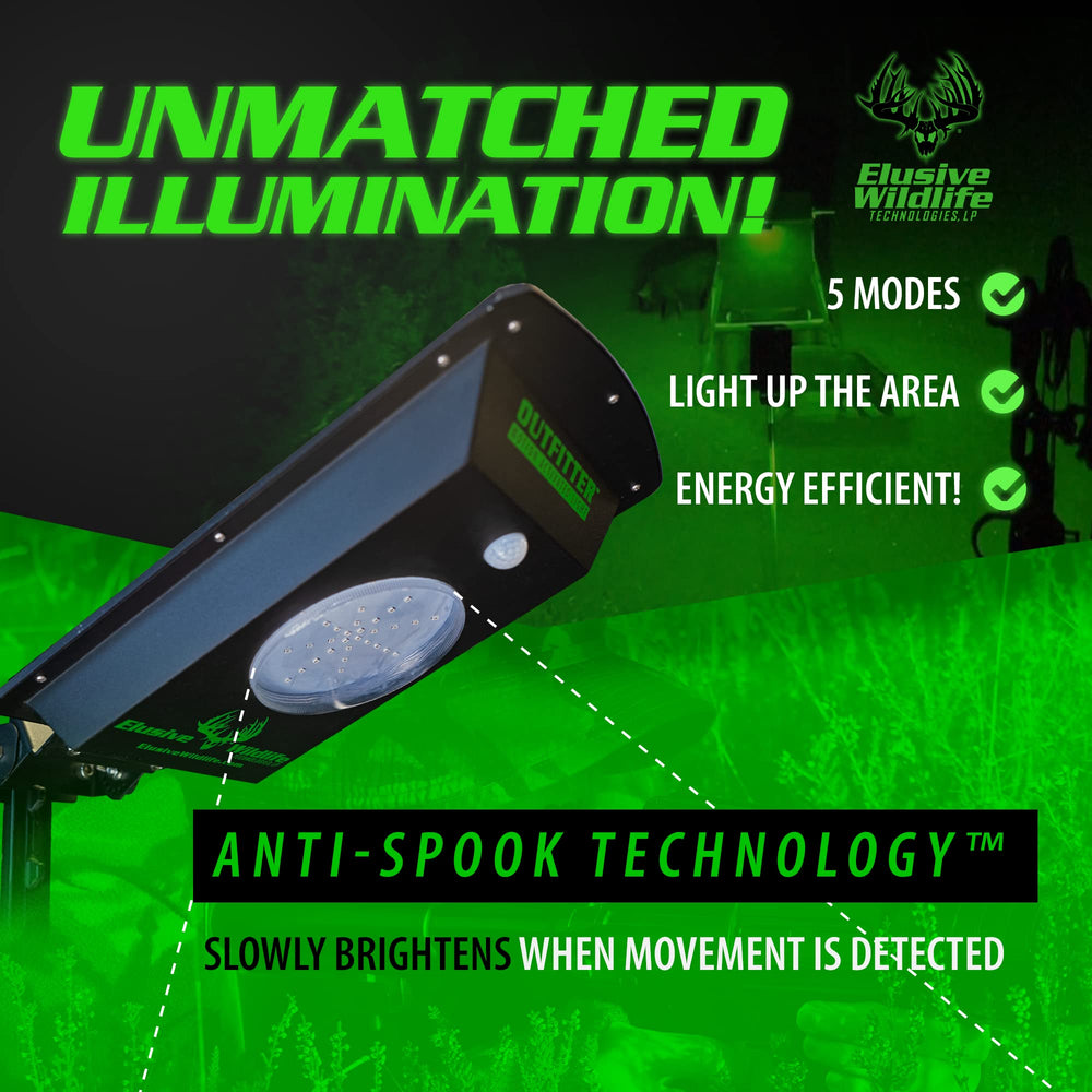 Elusive Wildlife Kill Light Outfitter green beam enhances hog hunting visibility from a distance.
