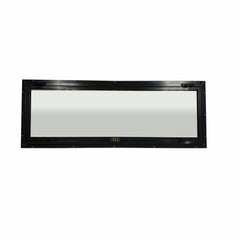 Elusive Wildlife deer blind window with swing sash for wide, clear visibility.