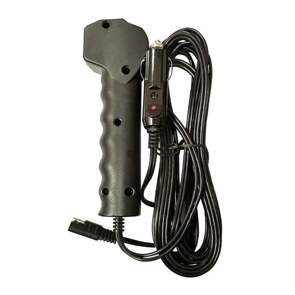 Elusive Wildlife Road Feeder Hand Control front view showing in-cab dispensing capability.
