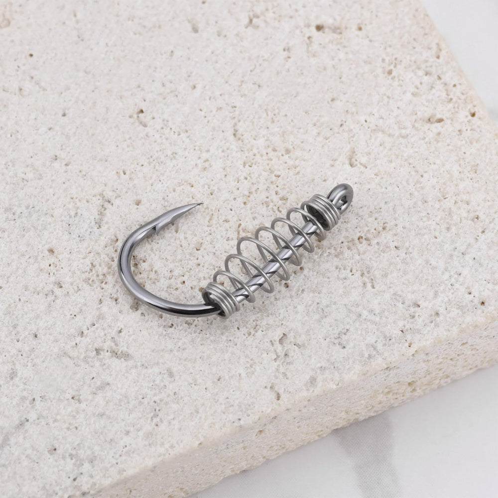 High carbon steel fishing hooks with swivel and spring